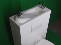 WiCi Bati 2012 Design 3, lave-mains intégré sur WC suspendu, 2 sur 3